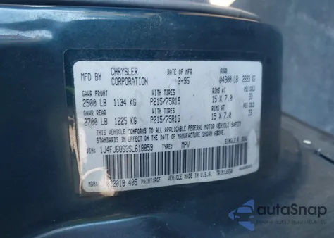 1995 Jeep Cherokee Sport from USA, damaged, VIN 1J4FJ68S3SL618859